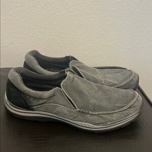 SKECHERS Gray Avillo Relaxed Fit Slip On Shoes